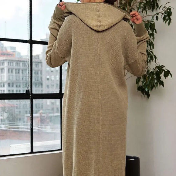 NWT MINERAL WASHED HOODIE CARDIGAN - Picture 4 of 4